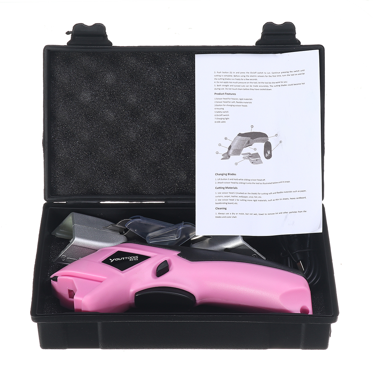 USB-Rechargeable-Potable-Electric-Scissor-Auto-Cutter-Cordless-with-2-Blades-Simplicity-Household-1637325-10