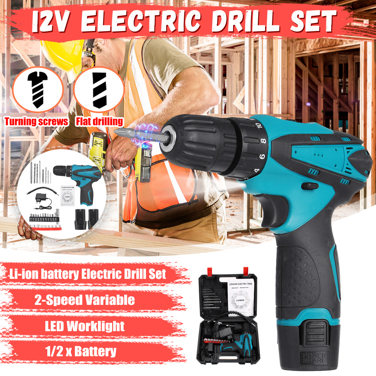 12V-Cordless-Electric-Drill-Screwdriver-2-Speeds-Impact-Drill-Driver-Set-W-12-Battery--Plastic-Box-1871608-1