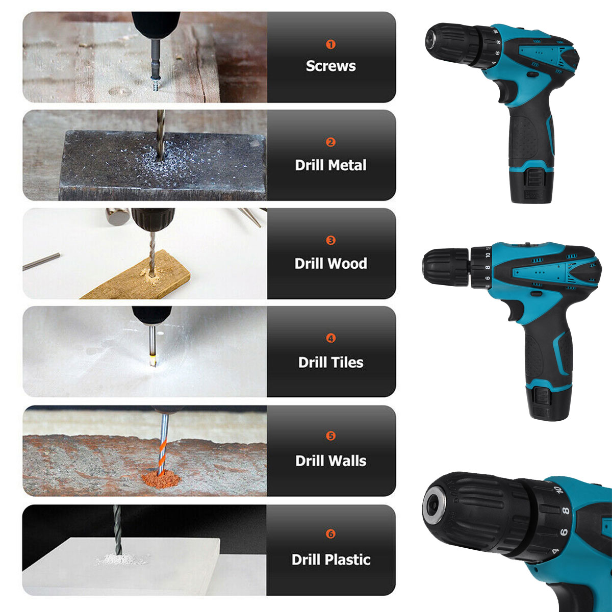 12V-Cordless-Electric-Drill-Screwdriver-2-Speeds-Impact-Drill-Driver-Set-W-12-Battery--Plastic-Box-1871608-9