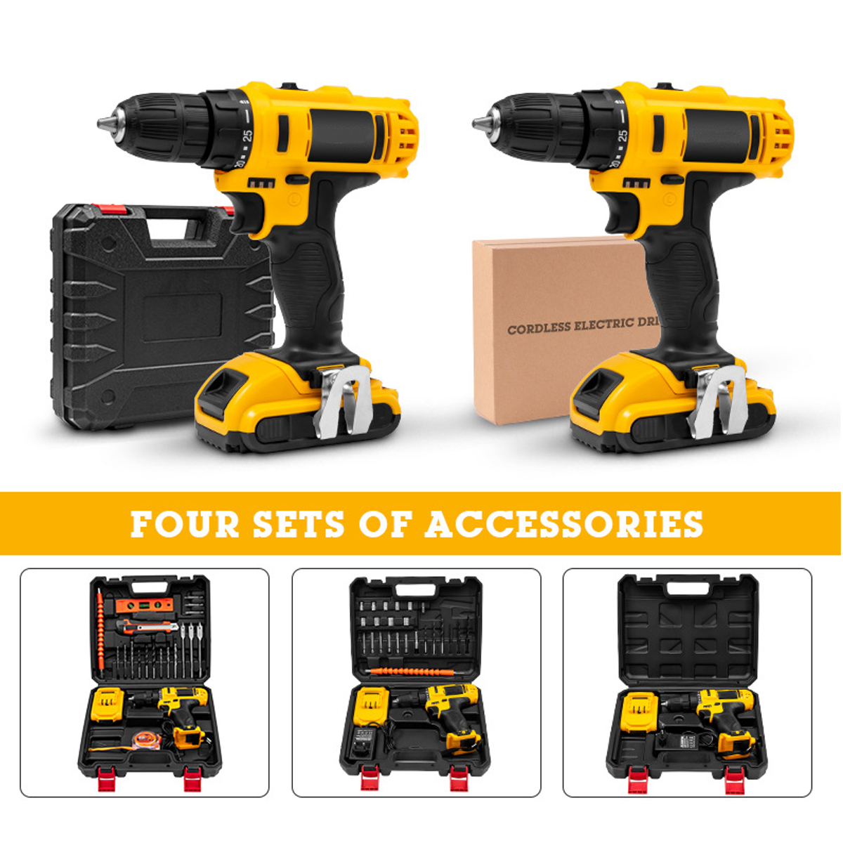 21V-520Nm-Electric-Drill-Cordless-Rechargeable-Screwdriver-Hammer-Drill-Set-w-Battery-1855055-5