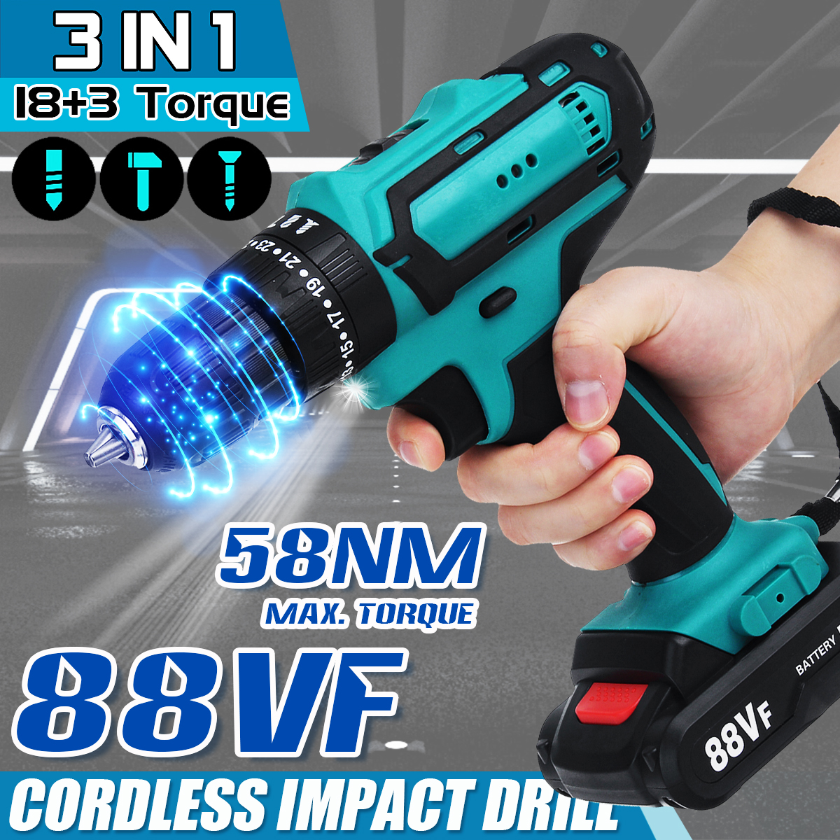 88VF-Cordless-Drill-3-IN-1-Electric-Screwdriver-Hammer-Impact-Drill-7500mAh-2-Speed-1787578-1