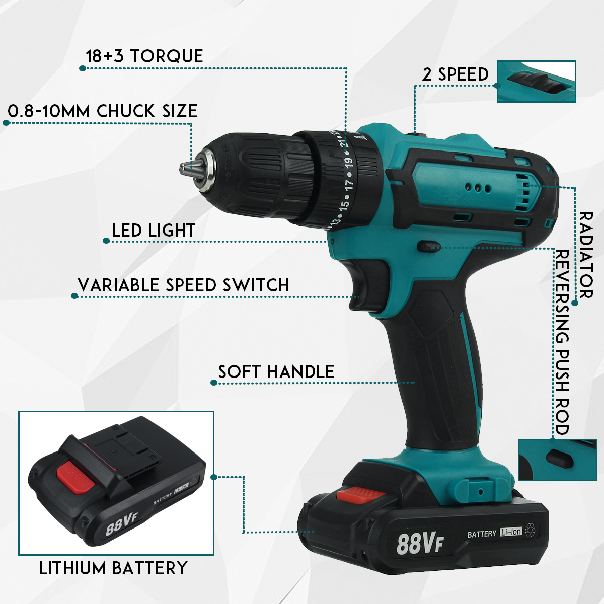 88VF-Cordless-Drill-3-IN-1-Electric-Screwdriver-Hammer-Impact-Drill-7500mAh-2-Speed-1787578-5