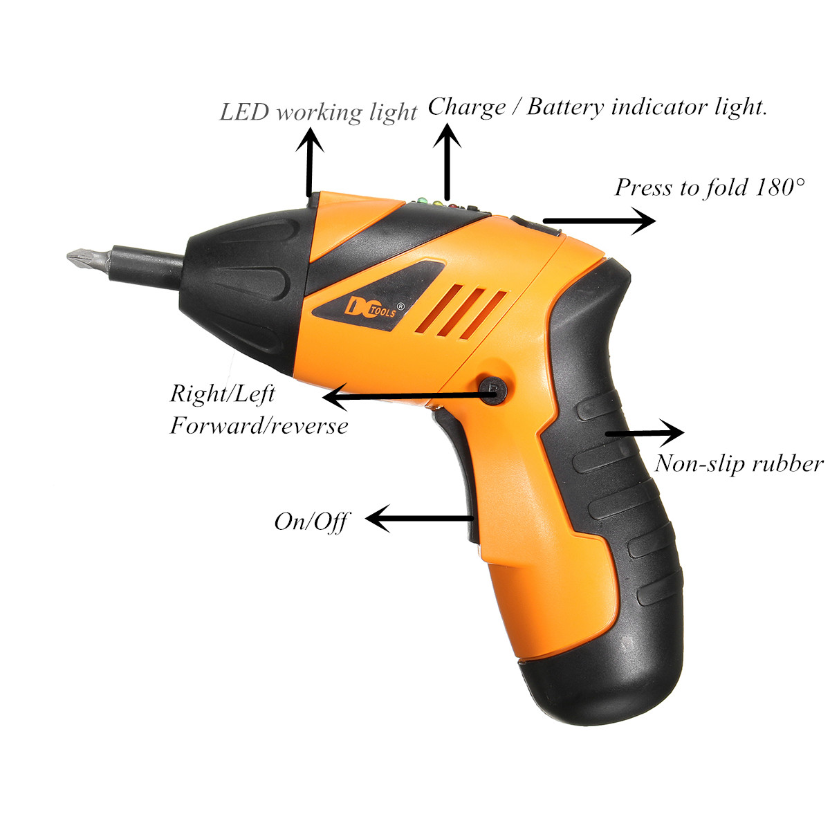DCTOOLS-45-In-1-Non-slip-Electric-Drill-Cordless-Screwdriver-Foldable-with-US-Charger-1145930-3