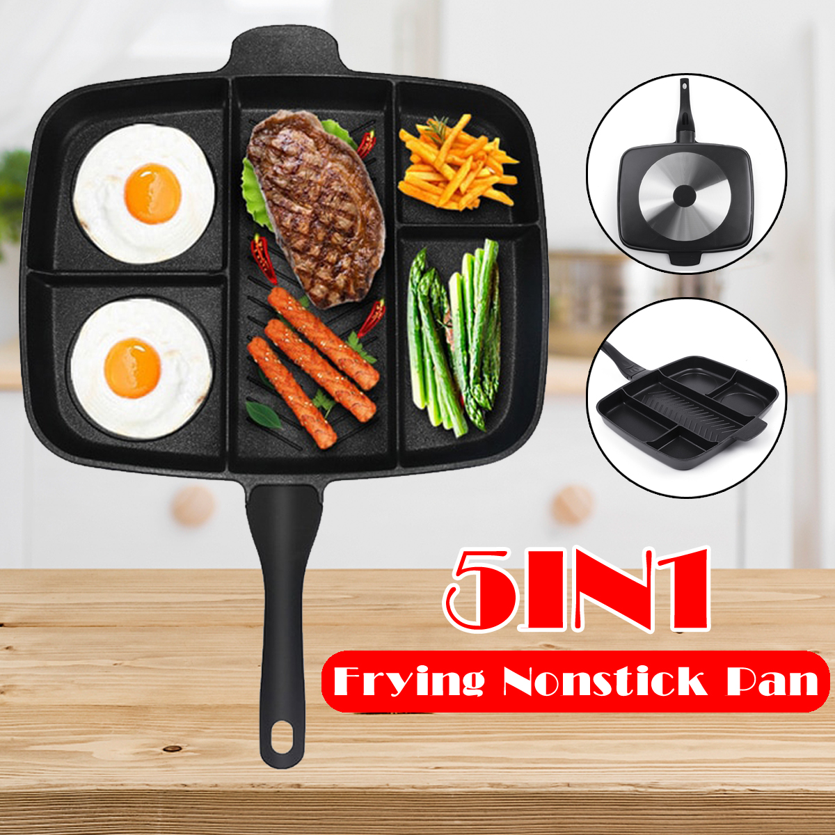 5-in-1-Multi-Section-Fryer-Frying-Pan-Non-Stick-Grill-Oven-BBQ-Induction-Plate-1780628-1