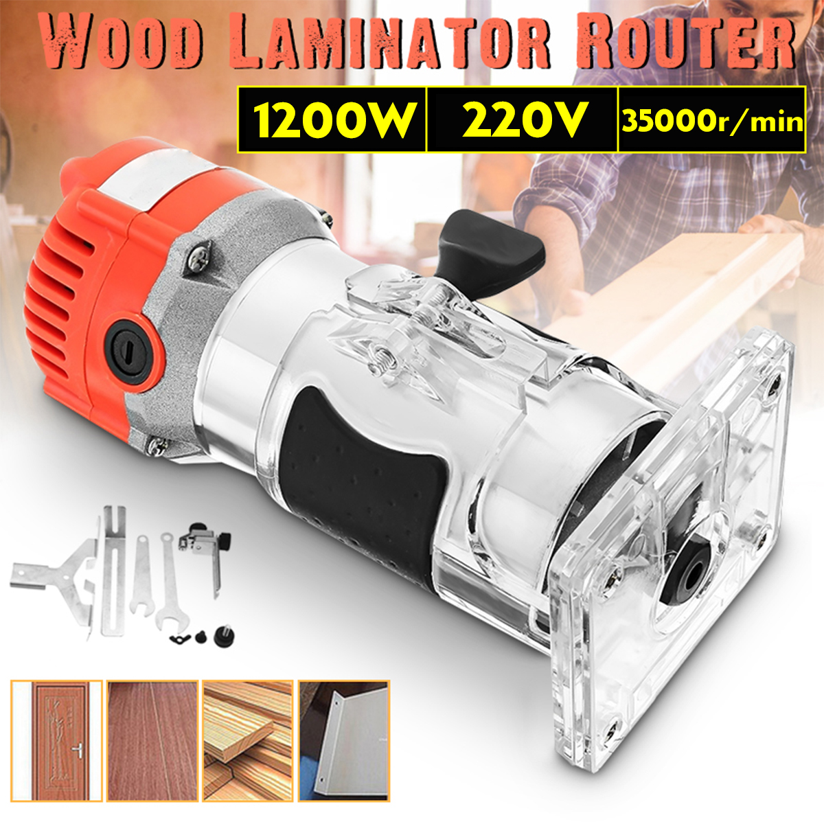 110V220V-1200W-635mm-Wood-Laminate-Palm-Router-Electric-Hand-Trimmer-Edge-Joiners-Woodworking-Tool-1539226-1