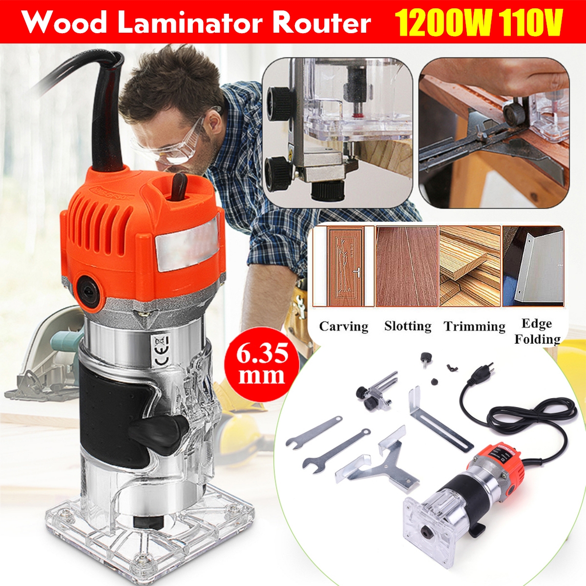 110V220V-1200W-635mm-Wood-Laminate-Palm-Router-Electric-Hand-Trimmer-Edge-Joiners-Woodworking-Tool-1539226-2