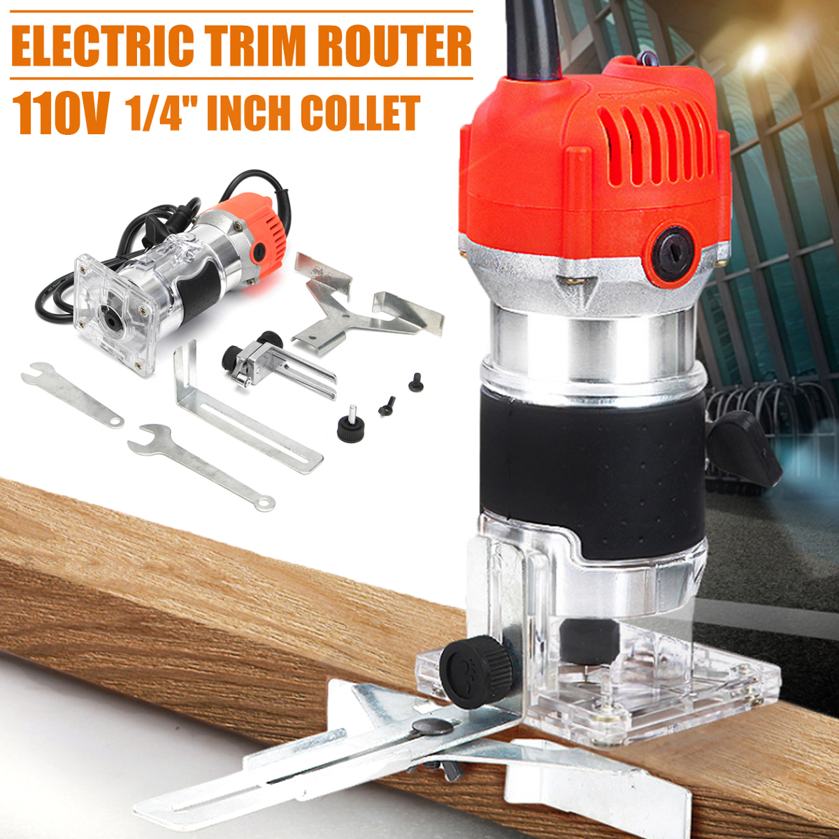 110V220V-680W-Trim-Router-Edge-Woodworking-Wood-Clean-Cuts-Power-Tool-Set-33000RPM-with-Box-1245528-2