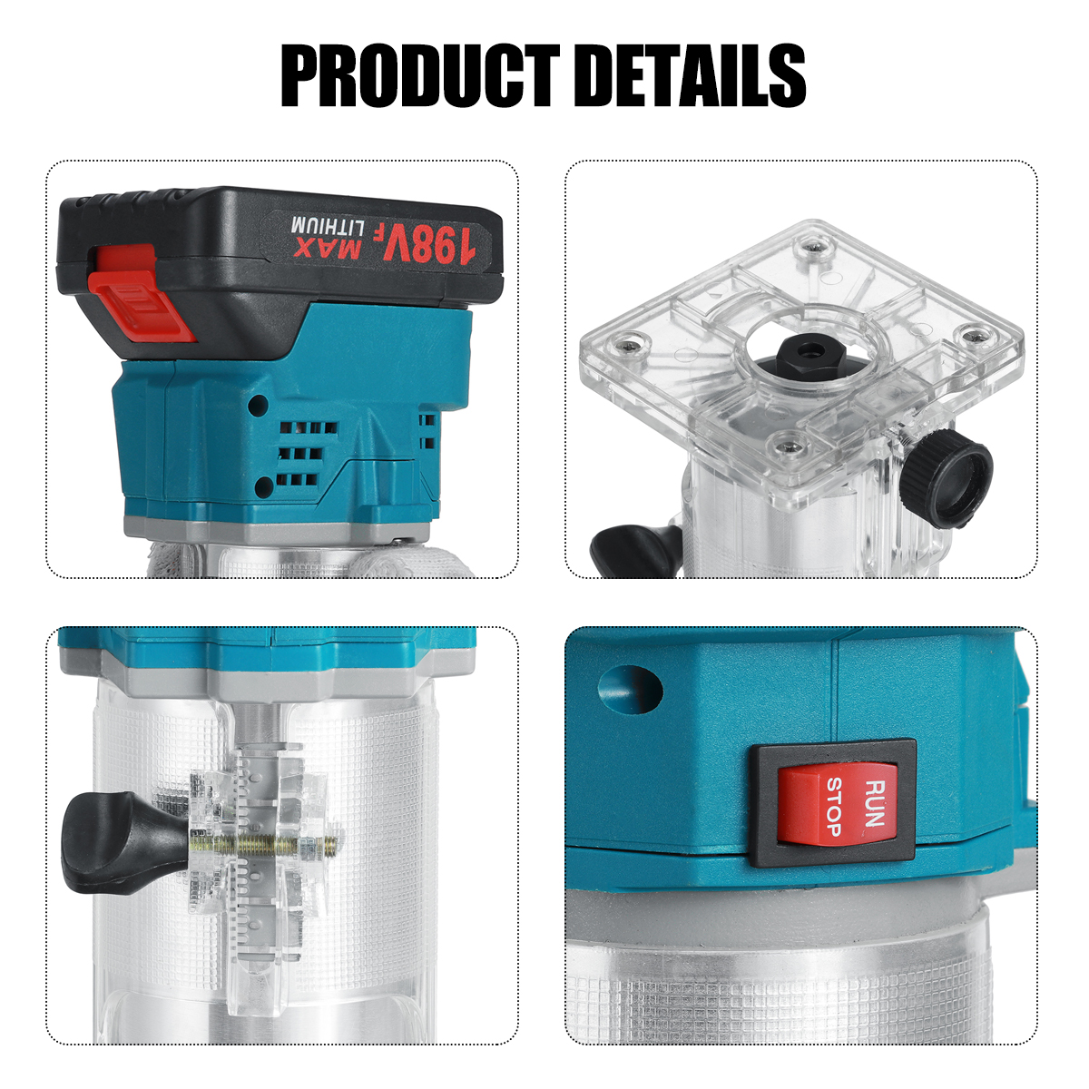 198VF-3000rpm-1000W-Brushless-Electric-Trimmer-Rechargeable-Woodworking-Trimming-Machine-W-12pcs-Bat-1829457-4