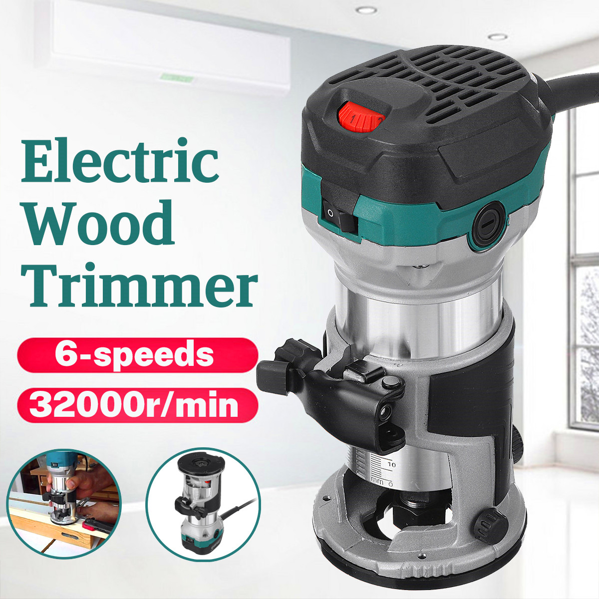 220V-710W-Electric-Wood-Trimmer-6-Speed-Wood-Chamfering-Grooving-Curve-Cutting-Woodworking-Planing-1875949-2