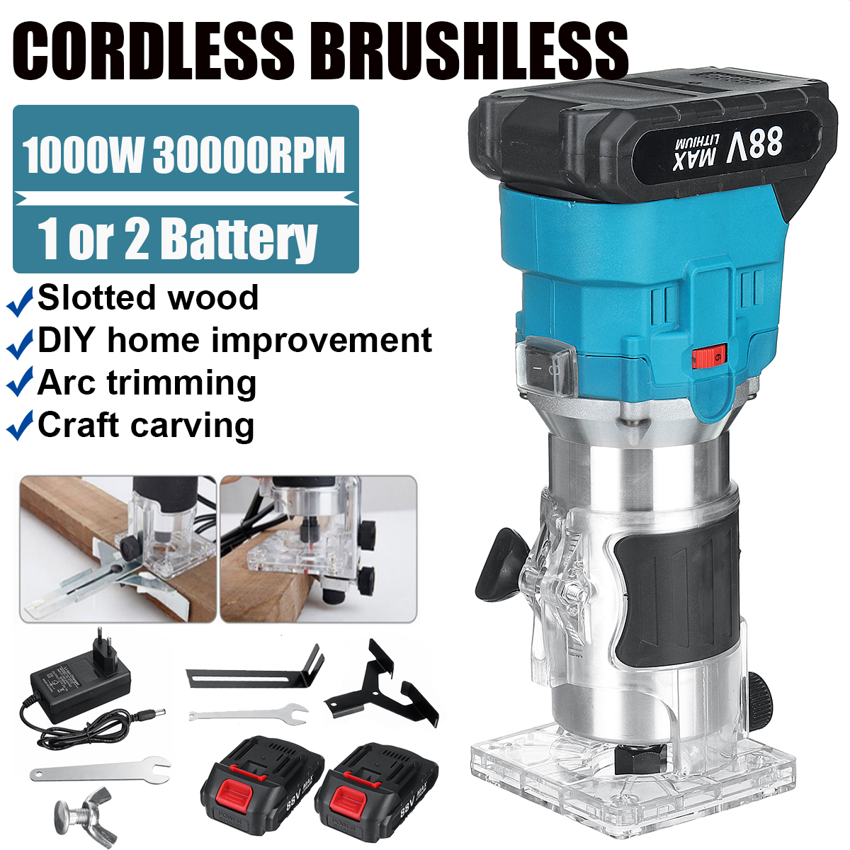 30000rpm-1000W-Cordless-Brushless-Electric-Trimmer-6-Speeds-Wood-Trimmer-Router-W-12pcs-Battery-1856249-3