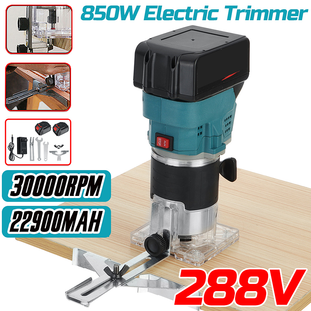 850W-30000RPM-Electric-Hand-Trimmer-Wood-Milling-Engrave-Machine-w-288VF-22900mah-Battery-1841578-1