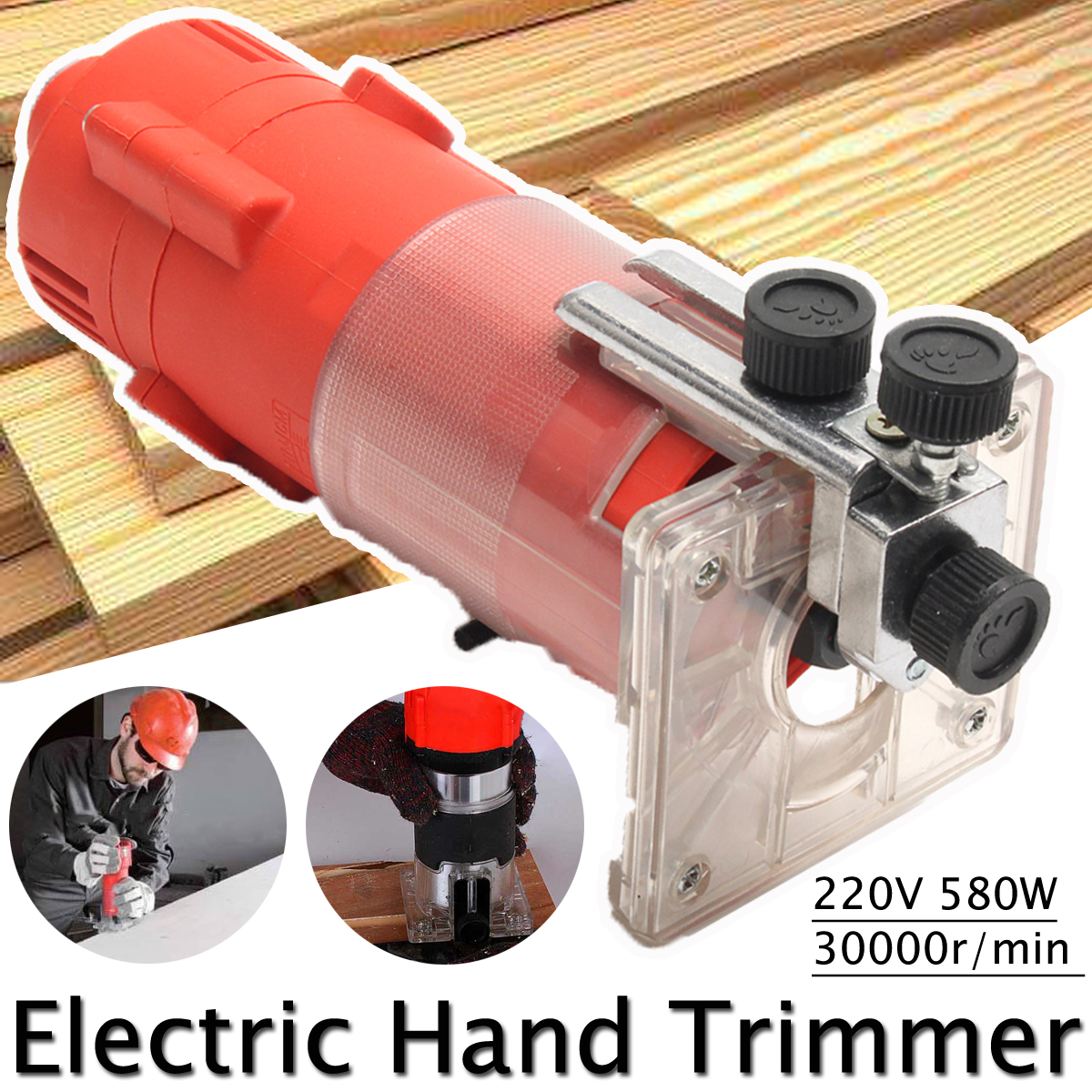 Raitooltrade-220V-580W-635mm-Electric-Hand-Trimmer-Wood-Laminator-Router-Tools-30000rmin-1263028-1