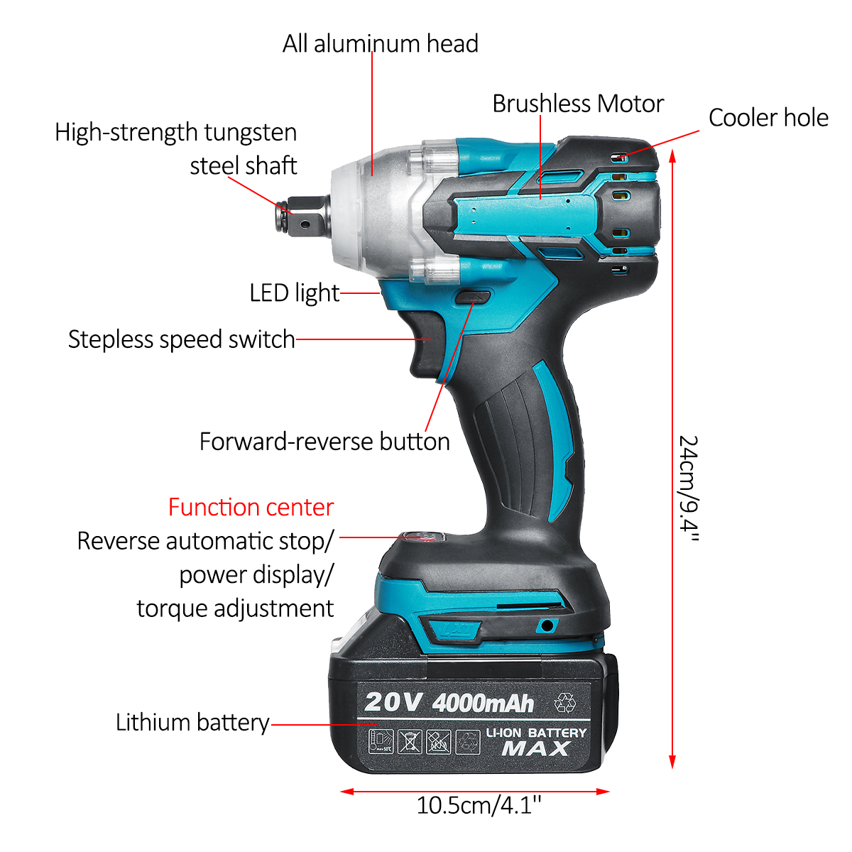100-240V-20V-520Nm-4000RPM-Brushless-Electric-Impact-Wrench-Cordless-12quot-Power-Tool-For-Makita-Ba-1805406-12