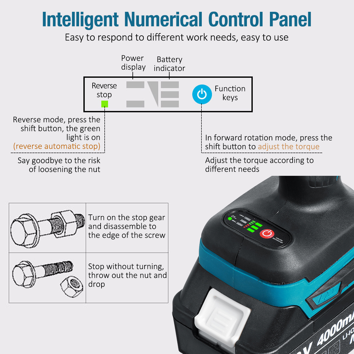 100-240V-20V-520Nm-4000RPM-Brushless-Electric-Impact-Wrench-Cordless-12quot-Power-Tool-For-Makita-Ba-1805406-7