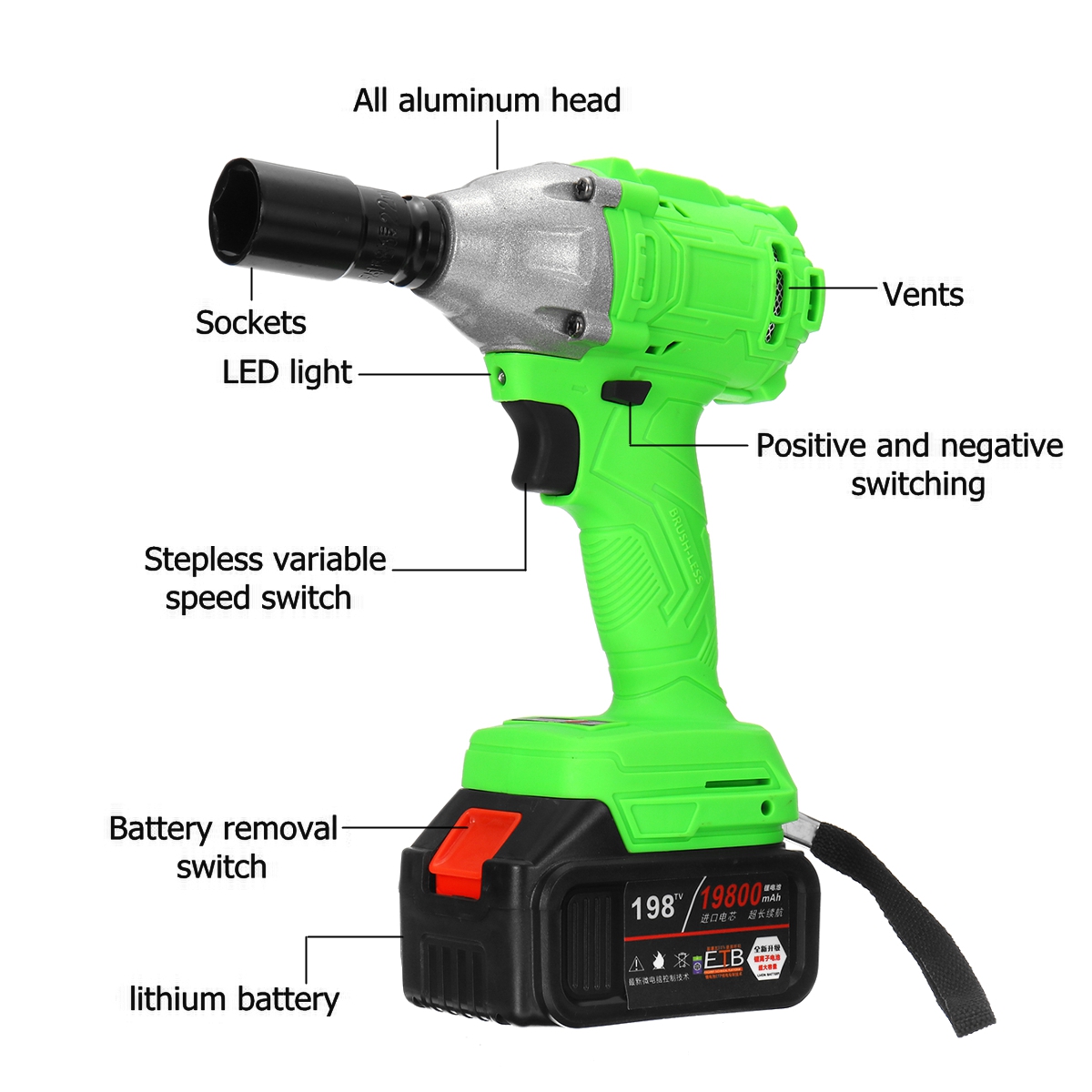12-520Nm-19800mAh-Electric-Cordless-Impact-Wrench-Brushless-Battery--Case-1676852-4