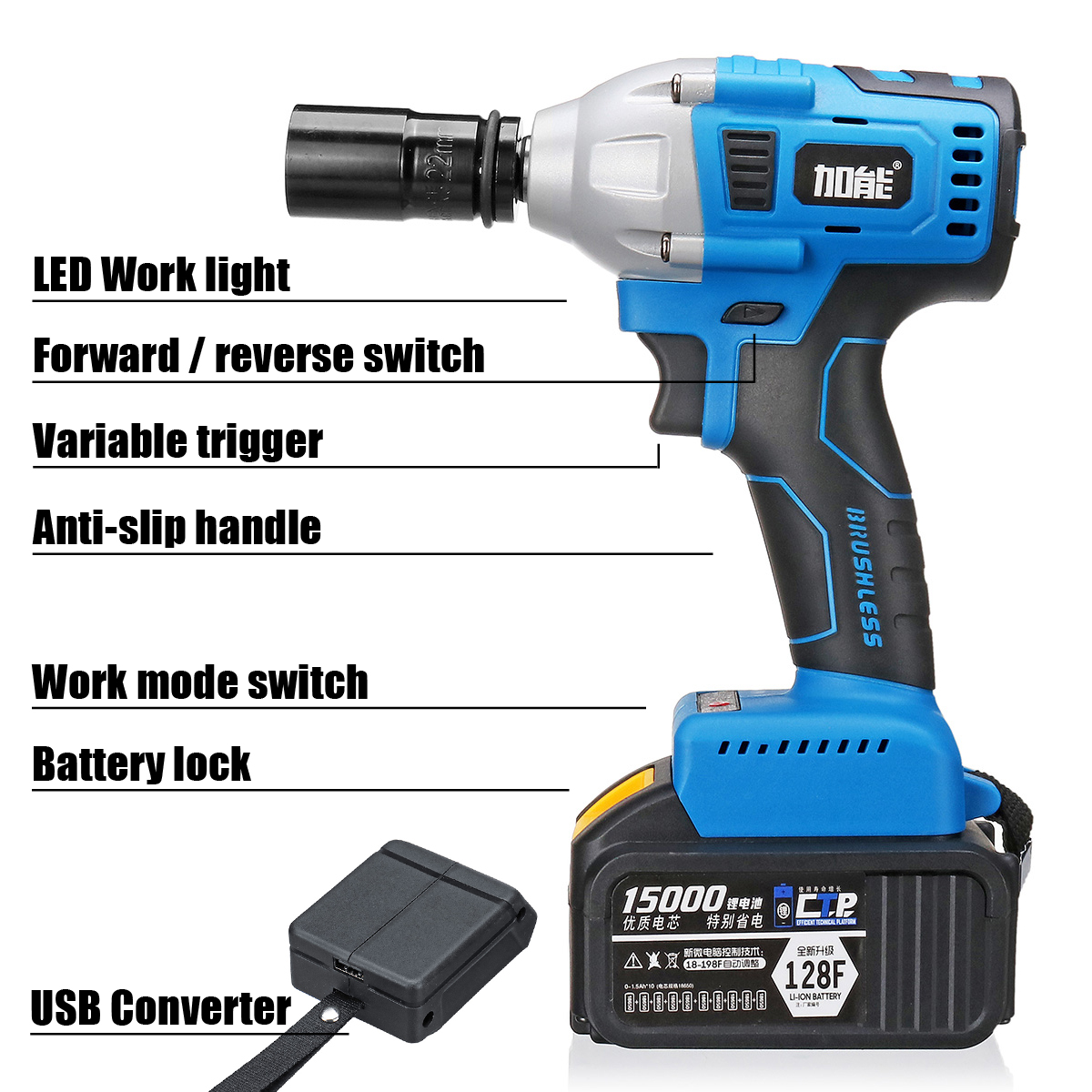 15000mAh-Electric-Impact-Wrench-340Nm-Cordless-Brushless-with-2-Lithium-Battery-1392865-3