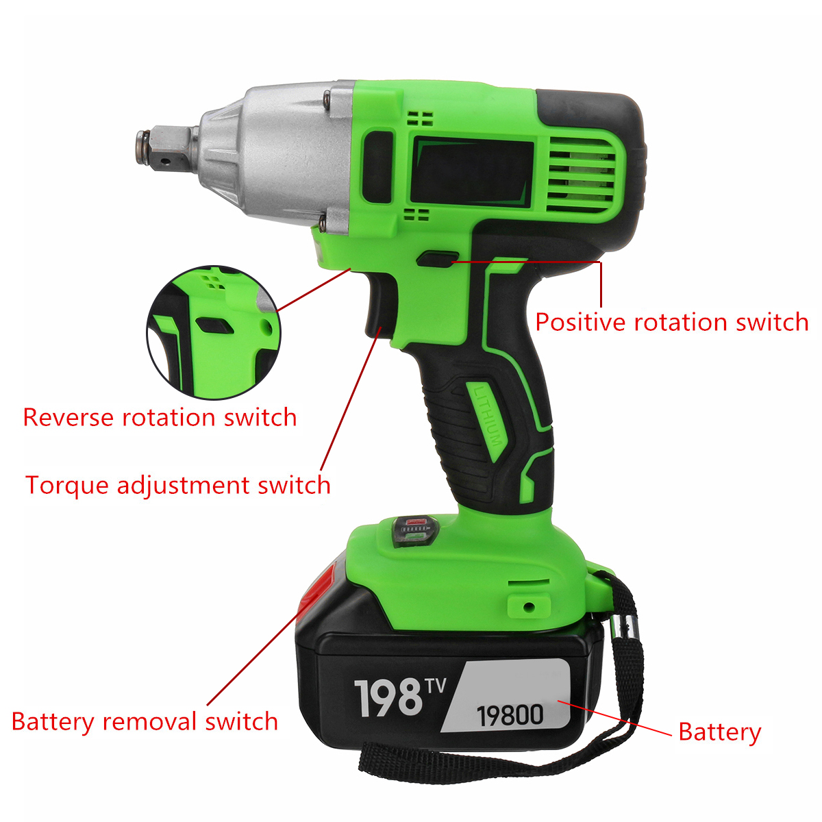 198VF-19800mAh-Electric-Cordless-Impact-Wrench-LED-Lighting-Screwdriver-Drill-Torque-Repair-Tool-1457165-3