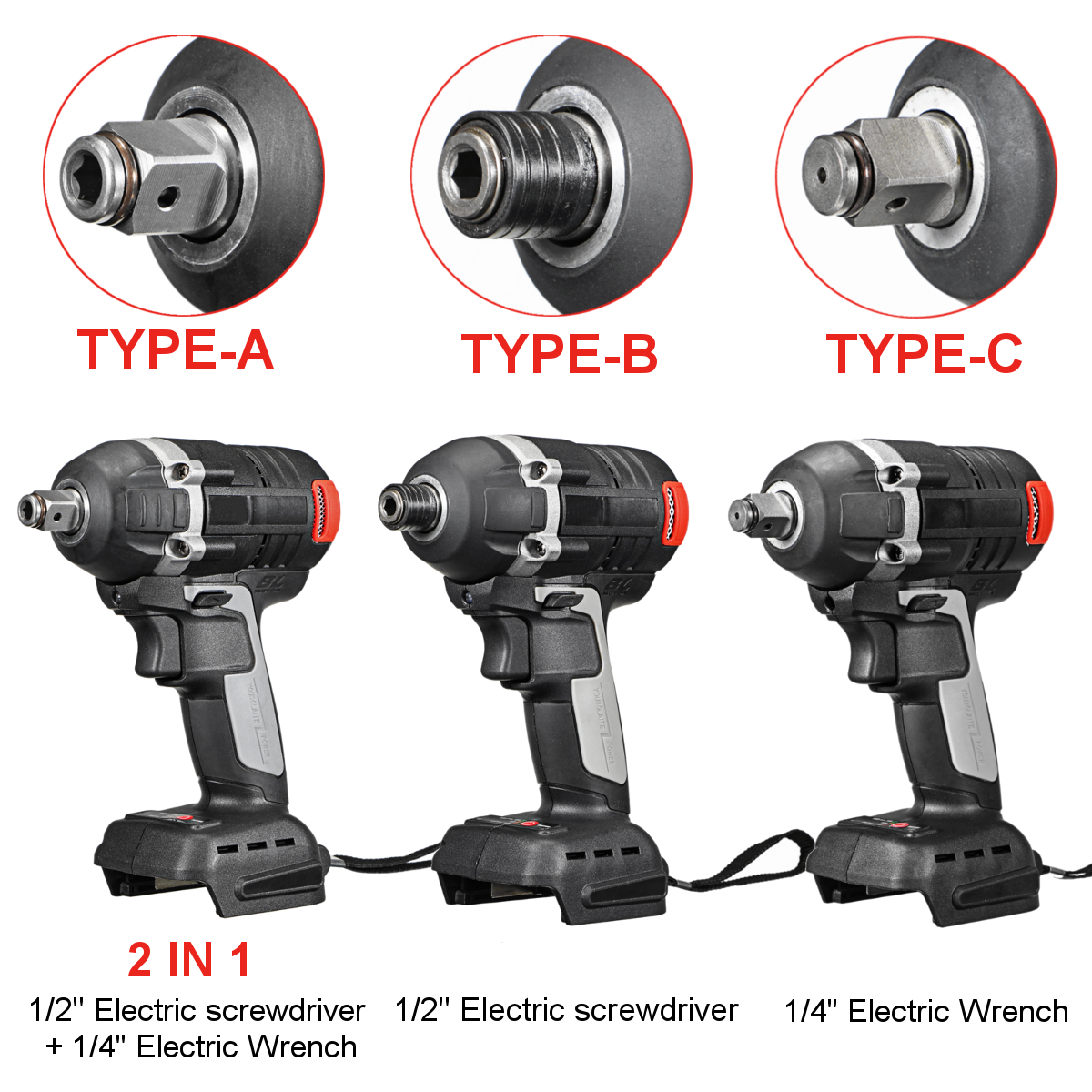 2-in-1-800Nm-Brushless-Cordless-Electric-12quotWrench-14quotScrewdriver-Drill-for-Makita-18V-Battery-1774565-11