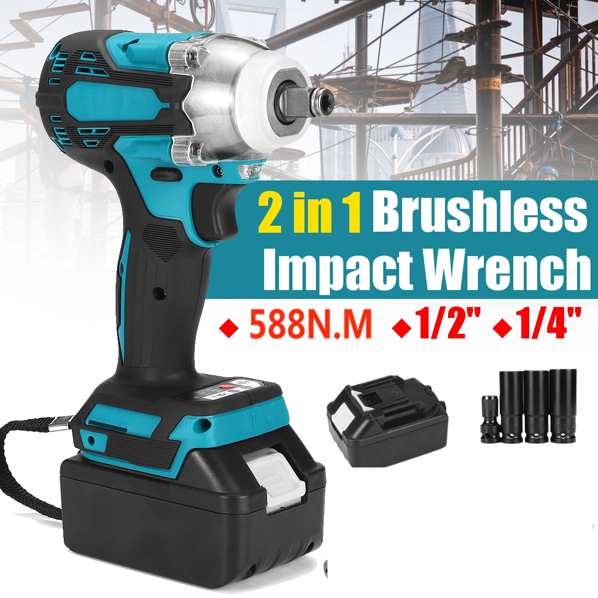 2-in1-18V-800Nm-Li-Ion-Brushless-Cordless-Electric-12quot-Wrench-14quot-Screwdriver-Drill-1790448-1