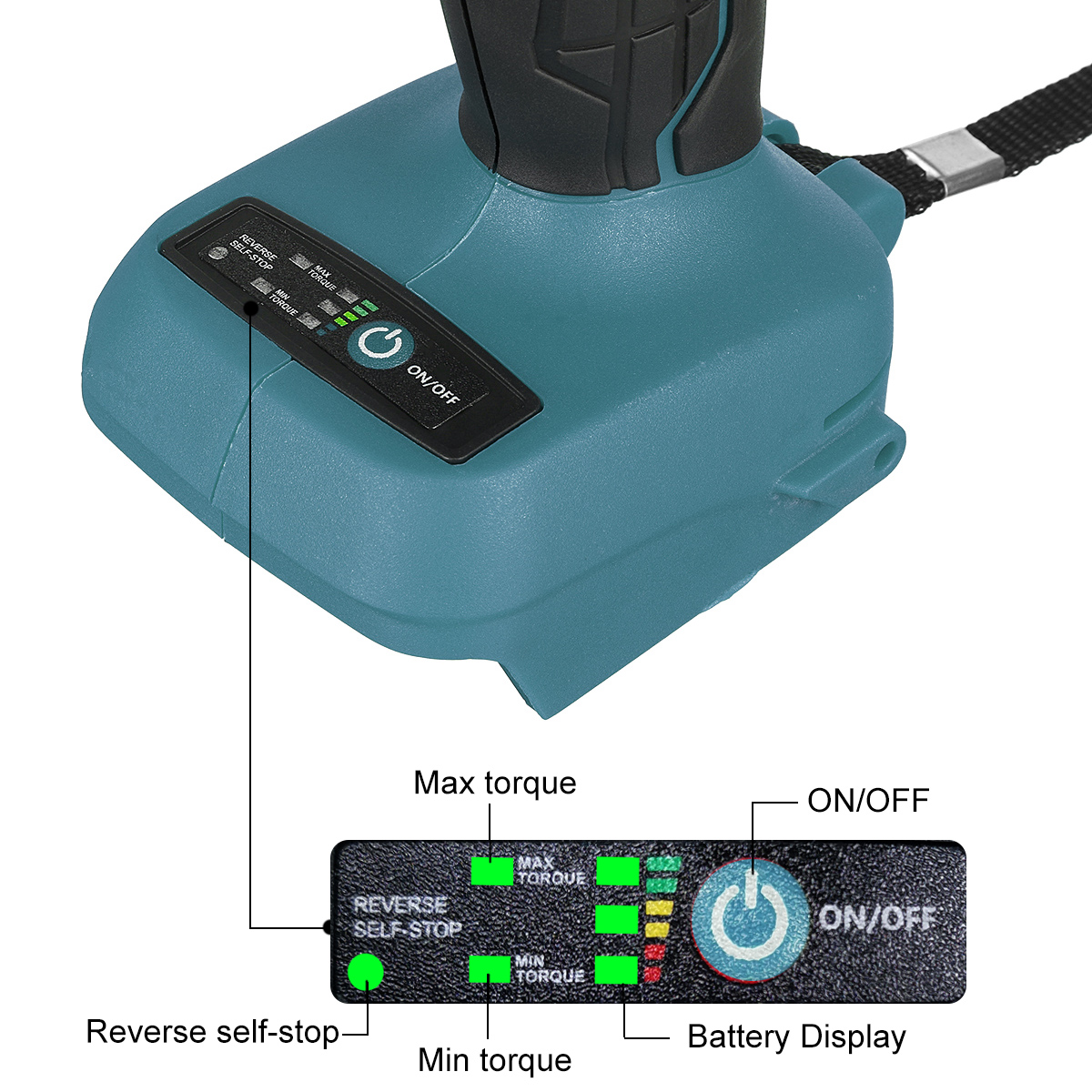 2-in1-520Nm-Li-Ion-Brushless-Cordless-Electric-12quot-Wrench-14quotScrewdriver-Drill-for-Makita-18V--1868317-13