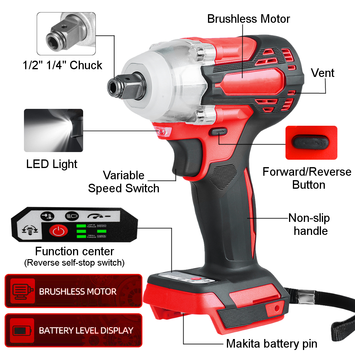 2-in1-800Nm-Li-Ion-Brushless-Cordless-Electric-12quot-Wrench-14quot-Screwdriver-Drill-for-Makita-18V-1822517-14
