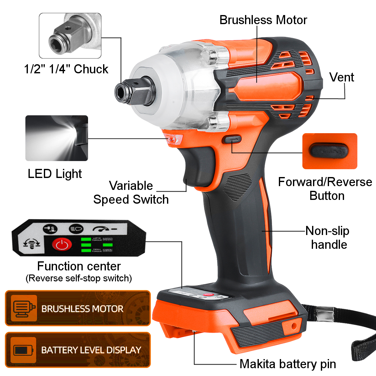 2-in1-800Nm-Li-Ion-Brushless-Cordless-Electric-12quot-Wrench-14quot-Screwdriver-Drill-for-Makita-18V-1822520-14