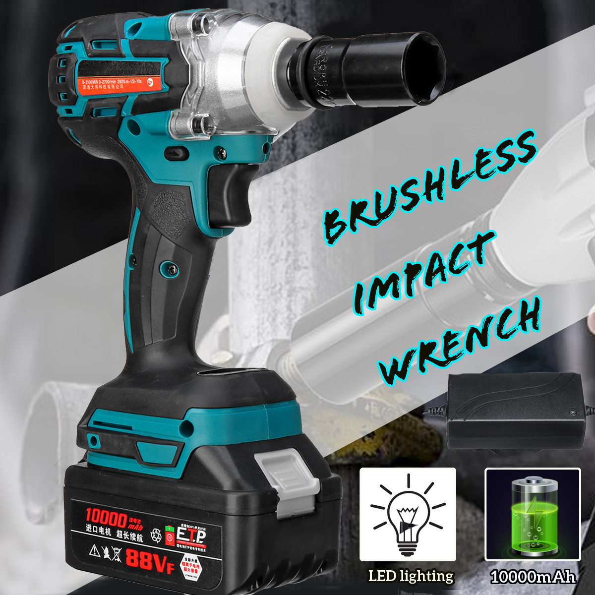 21V-330Nm-10000mAh-Lithium-Electric-Impact-Wrench-Cordless-with-2-Batteries-1399342-2