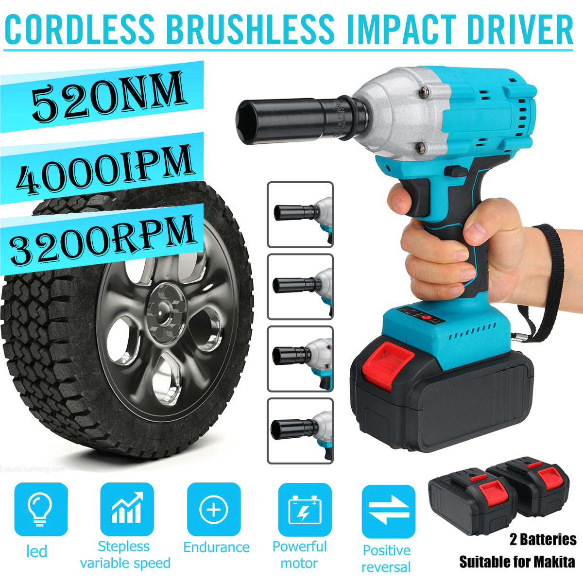 21V-520Nm-Electric-Cordless-Impact-Wrench-12quot-Brushless-Driver-Drill-W-12pcs-Battery--5pcs-Socket-1845686-2
