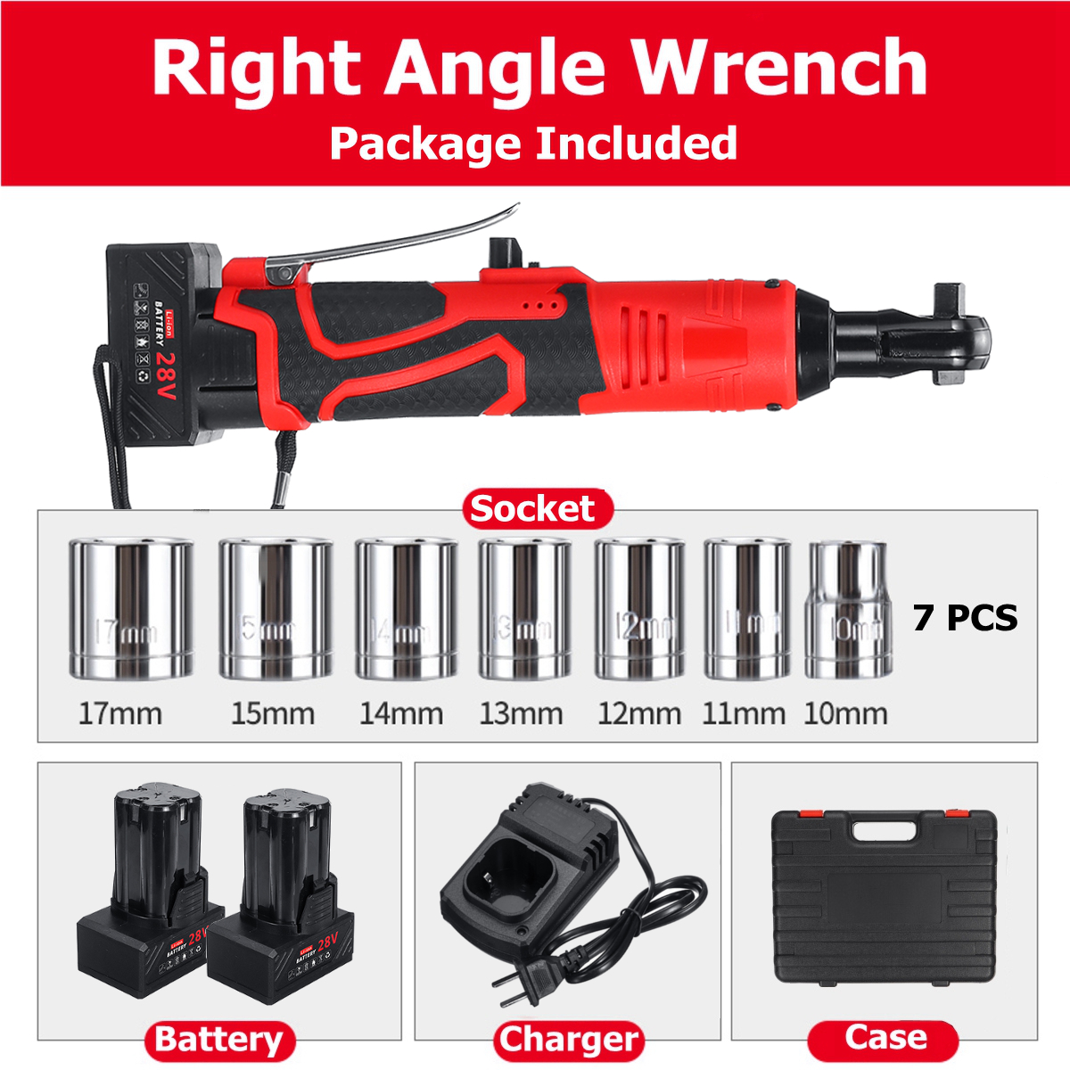 28V-38quot-Electric-Right-Angle-Wrench-Rechargeable-Ratchet-90deg-Right-Angle-Tool-Kit-Wrench-Set-1549647-10