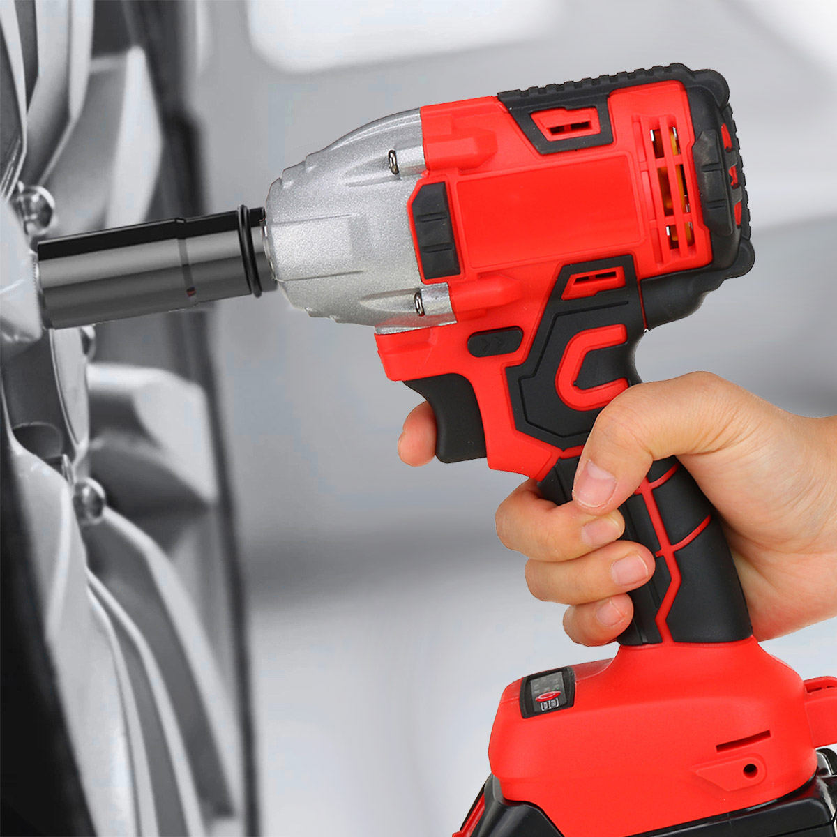 330NM-3000RPM-Electric-Cordless-Brushless-Impact-Wrench-W-1-or-2pcs-Battery--5pcs-Sockets-1831583-9