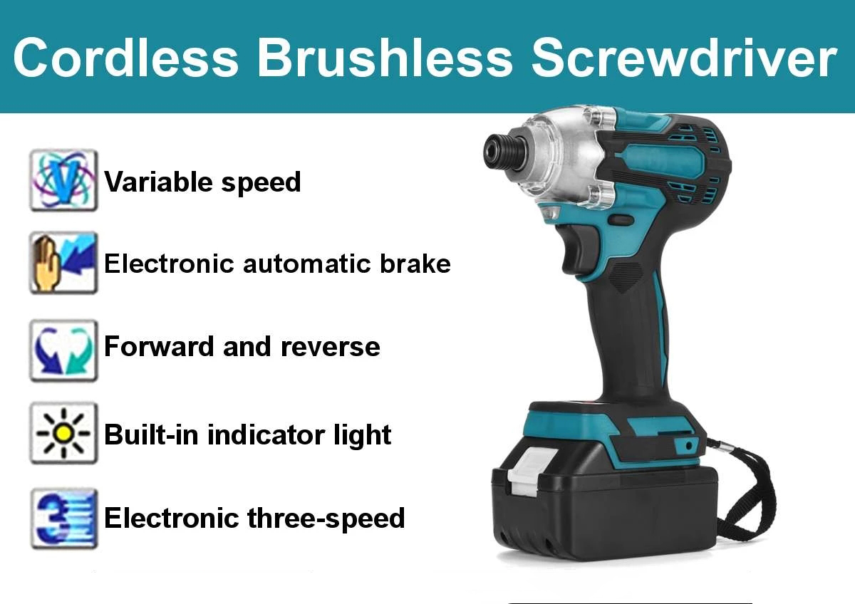 350NM-18V-Brushless-Cordless-Electric-Impact-Wrench-Driver-Screwdriver-Power-Tools-W-None12-Battery--1878641-1