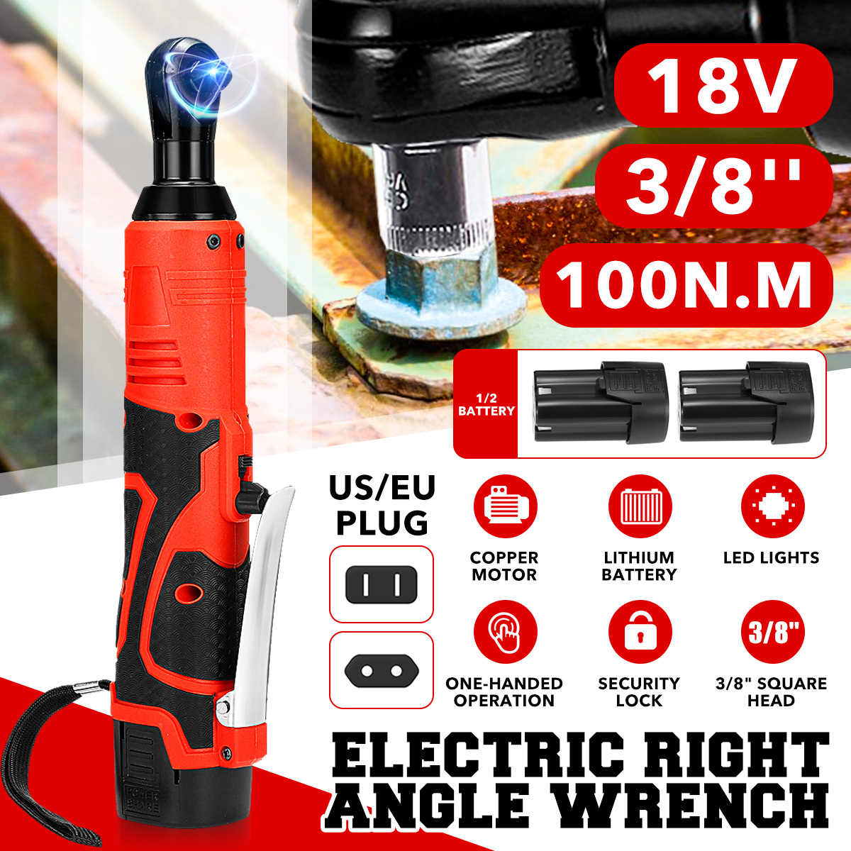38Inch-Cordless-Ratchet-Wrench-18V-100NM-Electric-Ratchet-Wrench-Kit-w-12pcs-Battery-1845669-2
