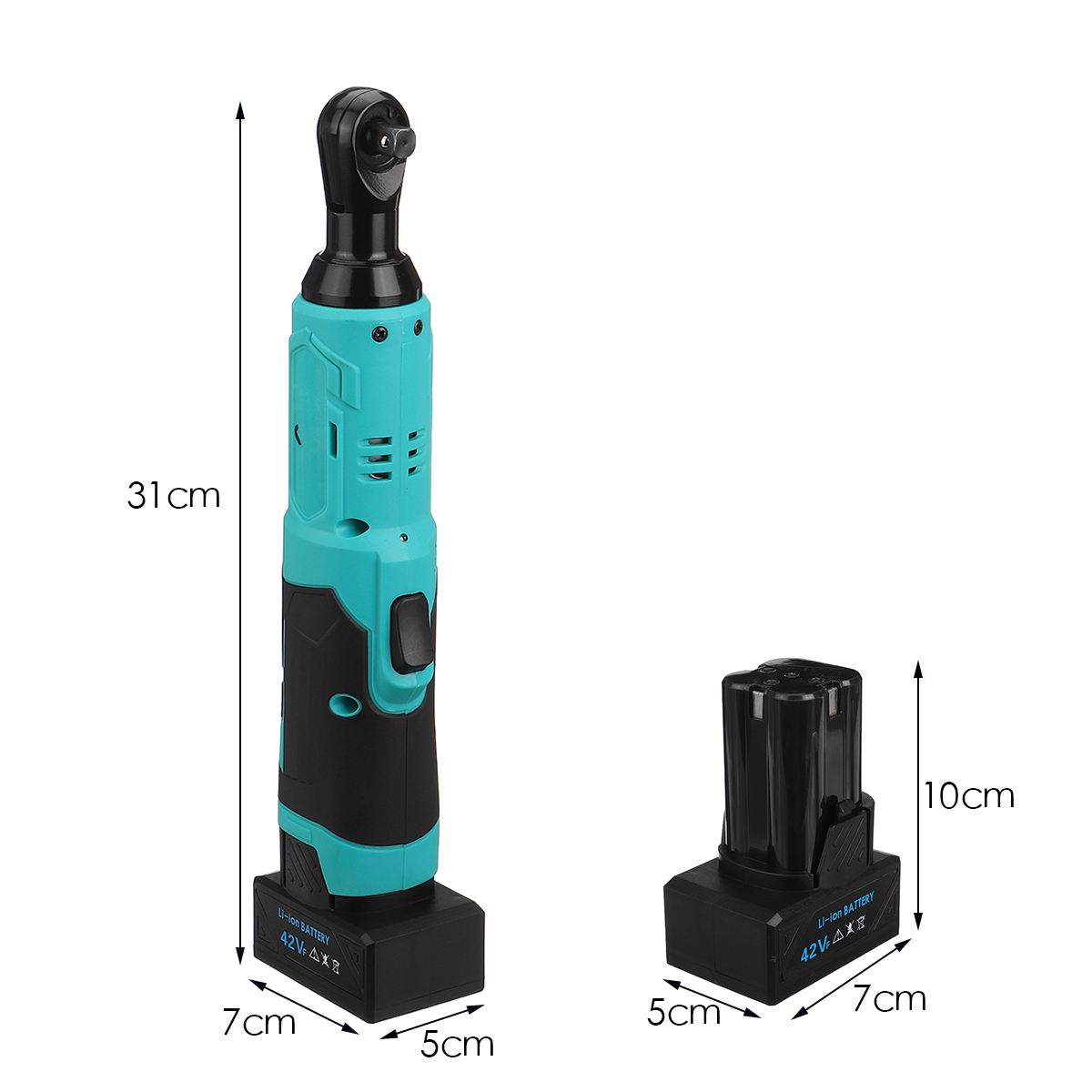 4000mAh-280RPM-Electric-Wrench-38quot-Cordless-Ratchet-42V-Rechargeable-90Nm-Right-Angle-Wrench-1725587-10