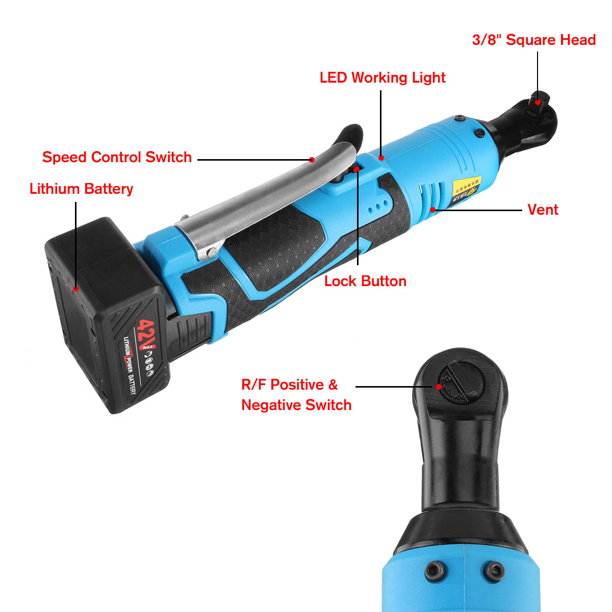 42V-90Nm-38quot-Cordless-Electric-Ratchet-Wrench-Tool-2-x-Battery--Charger-Kit-1581330-5
