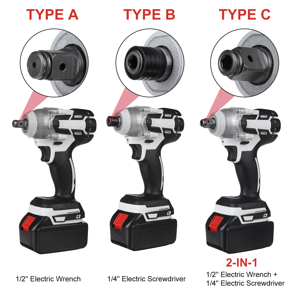520Nm-Brushless-Cordless-Electric-Impact-Wrench-Screwdriver-Power-Tools-w-12pcs-Battery-1818080-5