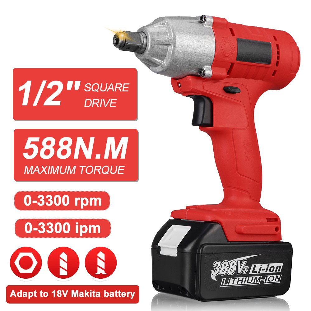588Nm-388VF-Electric-Impact-Wrench-Driver-Rechargeable-12quot-Square-Power-Tools-w-None12-Battery-Al-1855254-1