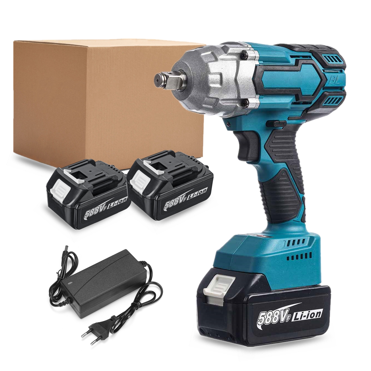 588VF-880Nm-34quot-Cordless-Brushless-Electric-Impact-Wrench-Rechargeable-Woodworking-Maintenance-To-1926542-13