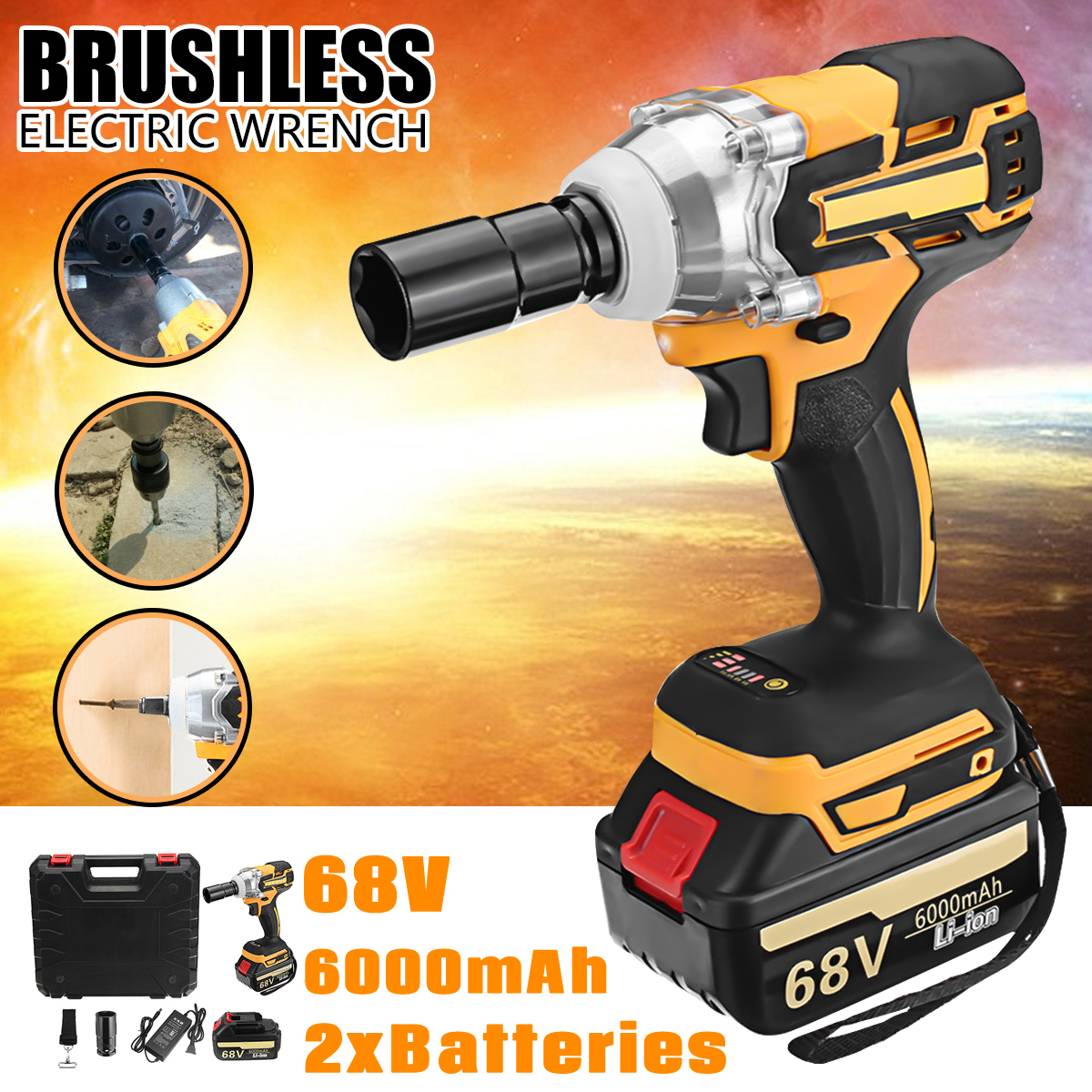 68V-6000mAh-Electric-Wrench-2-Batteries-1-Charger-Brushless-Cordless-Drive-Impact-Wrench-Tools-1282965-2