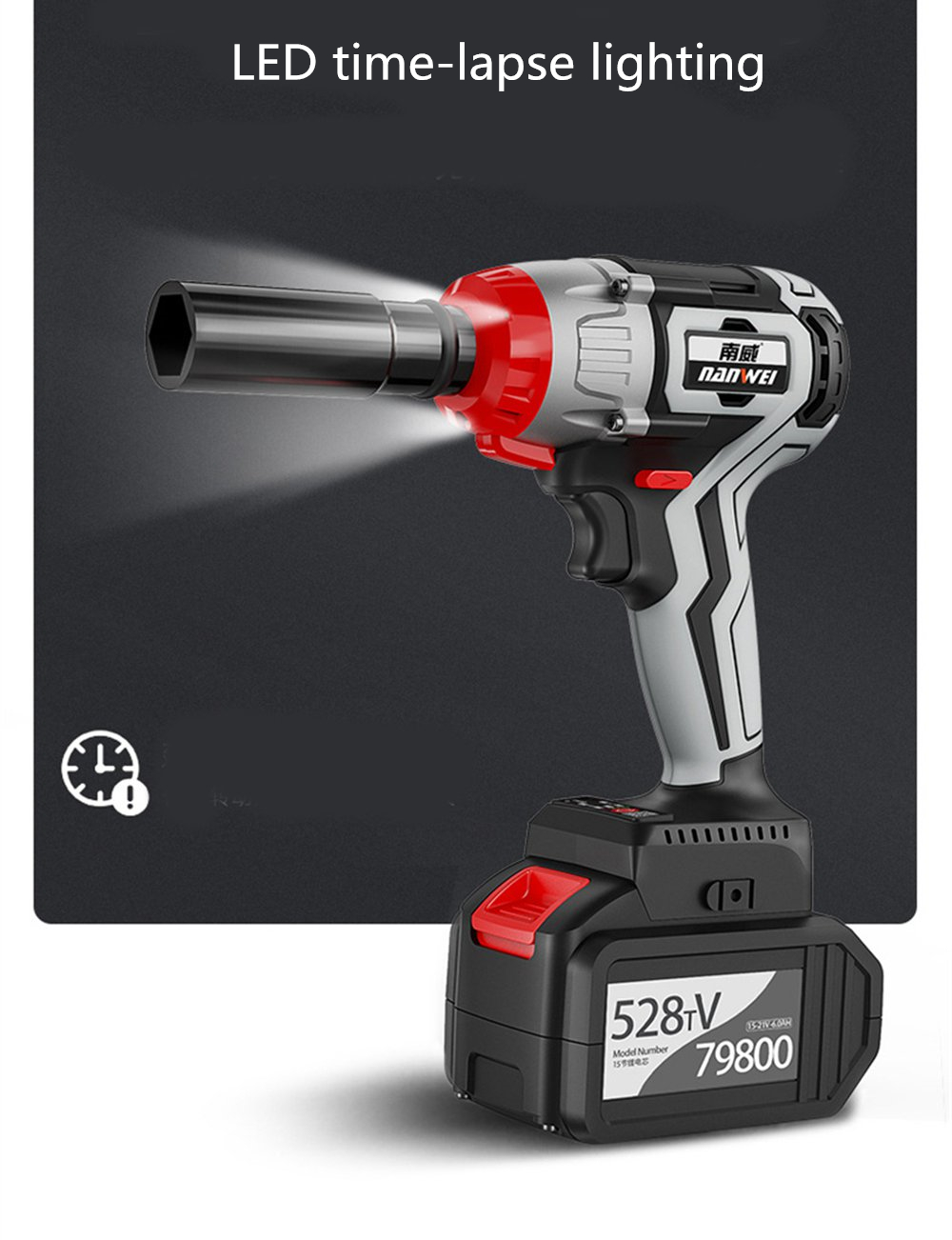 NANWEI-380NM-Brushless-Electric-Impact-Wrench-Adjustable-Speed-Regulation-With-60Ah-Lithium-Battery--1750113-6