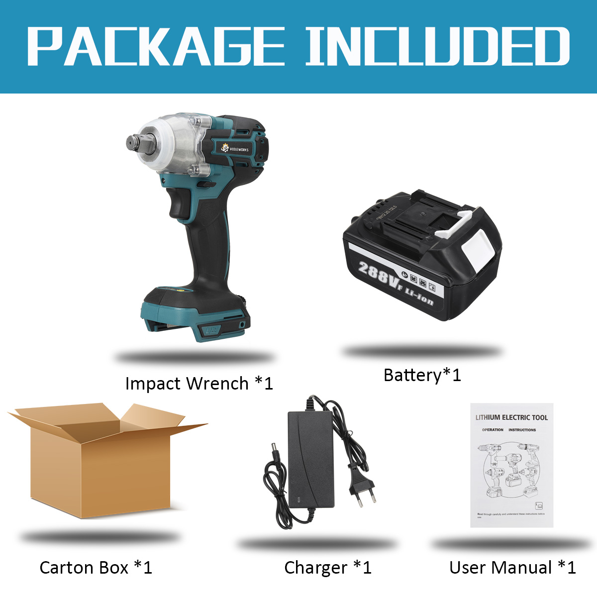 VIOLEWORKS-288VF-12-Electric-Cordless-Brushless-Impact-Wrench-With-12-Battery-1775966-11