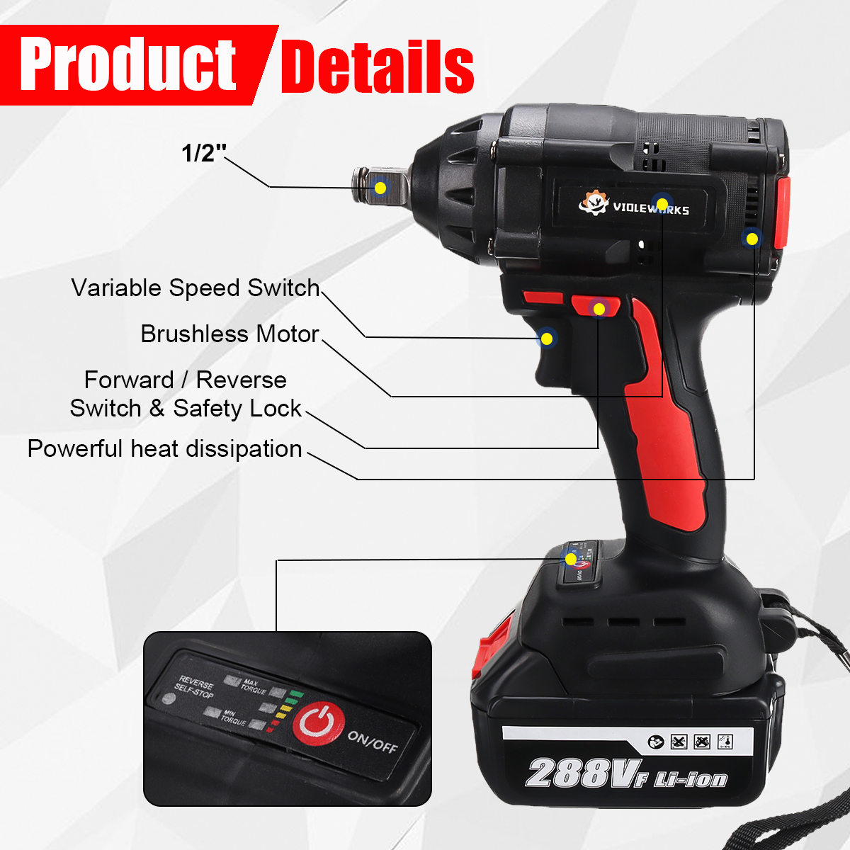 VIOLEWORKS-288VF-12Inch-520NM-Max-Brushless-Impact-Wrench-Li-ion-Electric-Wrench-W-210-Battery-Also--1845741-9