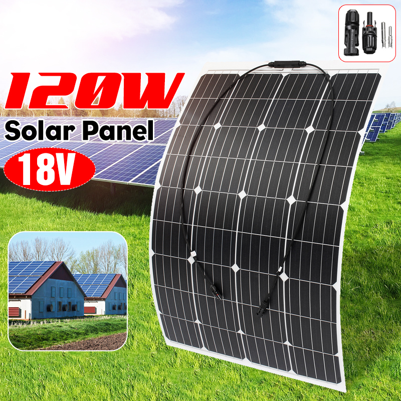 120W-18V-Monocrystalline-Silicon-Semi-flexible-Solar-Panel-Battery-Charger-with-MC4Connector-1450068-1
