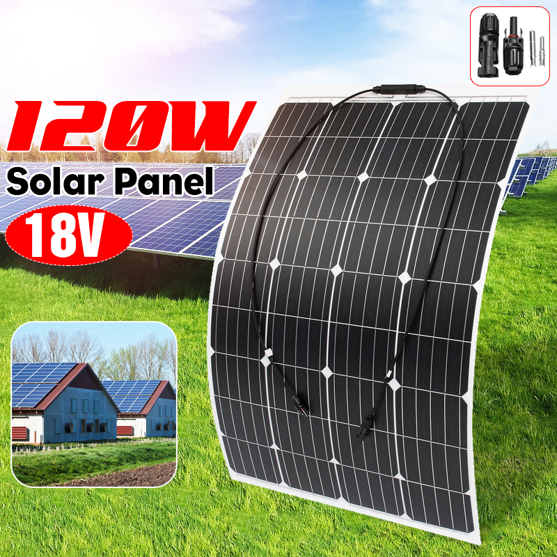 120W-18V-Monocrystalline-Silicon-Semi-flexible-Solar-Panel-Battery-Charger-with-MC4Connector-1450068-1