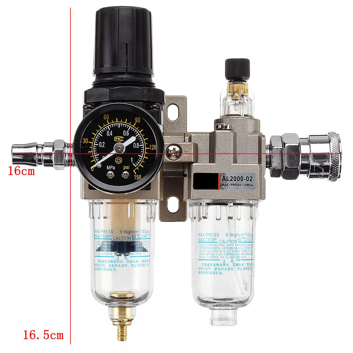 150Psi-Manual-Pneumatic-Air-Pressure-Filter-Regulator-Compressor-Oil-Water-Separator-1332880-9