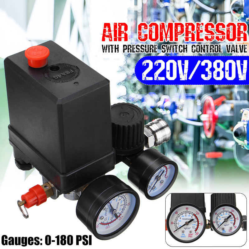 220V--380V-Air-Compressor-With-Pressure-Switch-Control-Valve-Regulator-Gauges-1476946-1