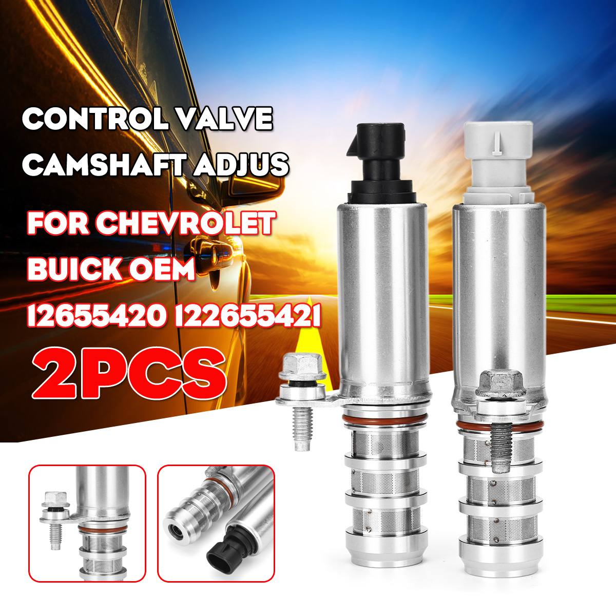 2pcs-Control-Valve-camshaft-adjus-For-Chevrolet-Buick-OEM-12655420-122655421-1751978-2