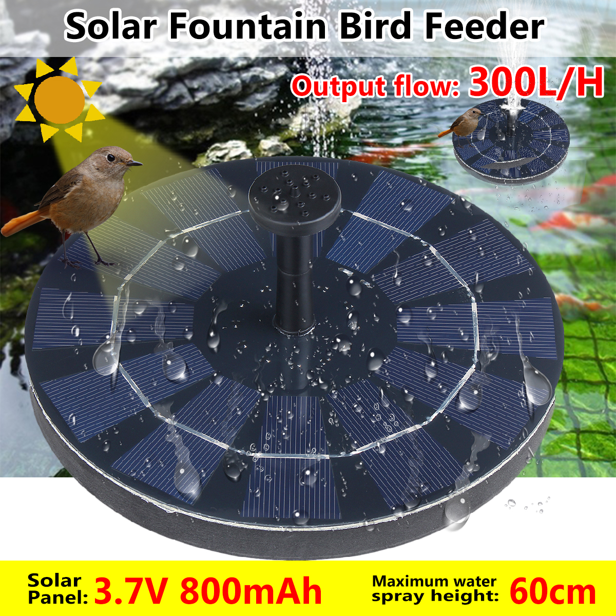 300LH-Solar-Power-Bird-Bath-fountain-Floating-Pond-Water-Pump-Bird-Feeder-1644276-2