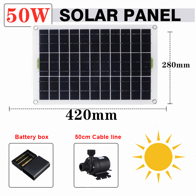 50W-Solar-Panel-Powered-Water-Pump-Pond-Garden-Water-Submersibles-Water-Pumps-1828408-4