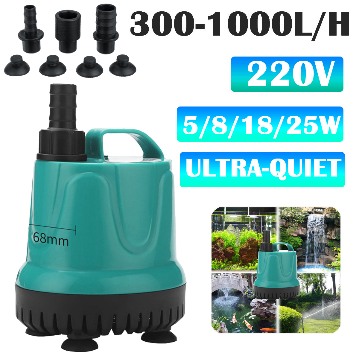 581825W-Ultra-quiet-Mini-Brushless-Water-Pump-Filter-Waterproof-Submersible-Water-Fountain-Pump-For--1646198-2