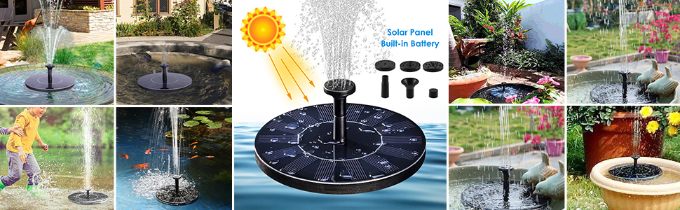 LIUMY-Solar-Fountain-Pump-14W-150LH-Circle-Solar-Power-Water-Floating-Panel-with-6-Attaches-for-Pond-1811243-5